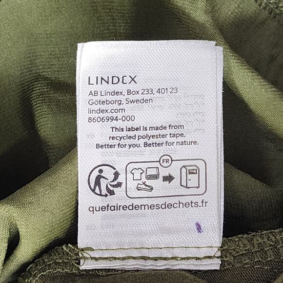 Lindex Top Womens UK/US Small Green Sleeveless Pleat Shoulder V-Neck Silky Flowy - Picture 7 of 10